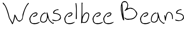 Weaselbee Beans font preview